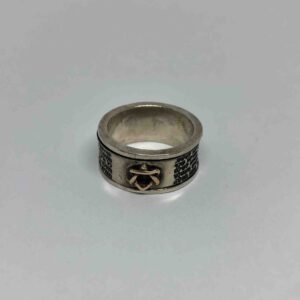 טבעת כסף  ברכה לשלום מסתובבת מידה 10 יוניסקס