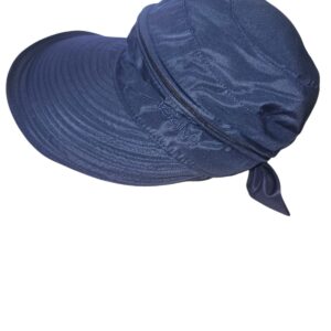כובע מצחיה רחב כחול+רוכסן